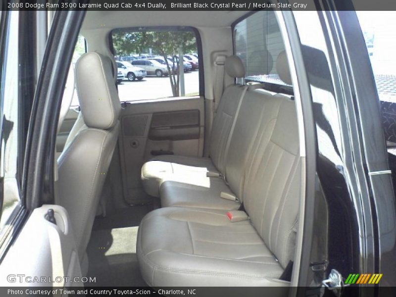 Brilliant Black Crystal Pearl / Medium Slate Gray 2008 Dodge Ram 3500 Laramie Quad Cab 4x4 Dually