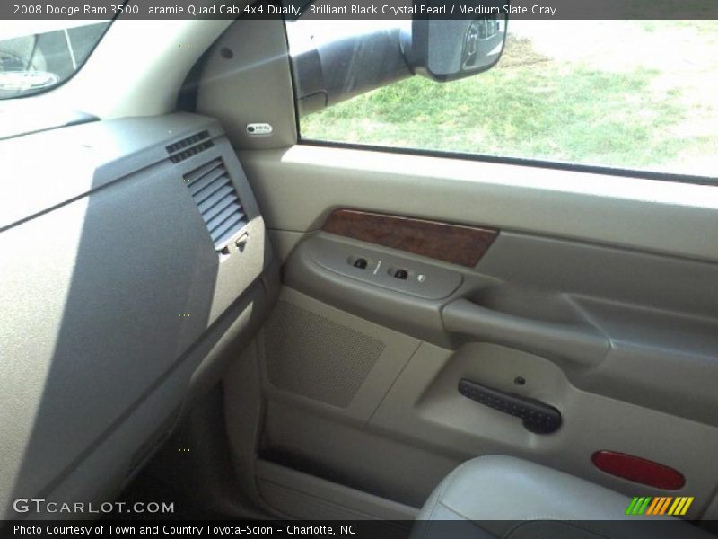 Brilliant Black Crystal Pearl / Medium Slate Gray 2008 Dodge Ram 3500 Laramie Quad Cab 4x4 Dually