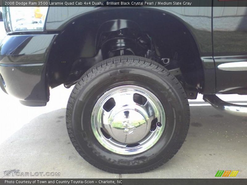Brilliant Black Crystal Pearl / Medium Slate Gray 2008 Dodge Ram 3500 Laramie Quad Cab 4x4 Dually