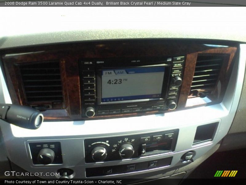 Brilliant Black Crystal Pearl / Medium Slate Gray 2008 Dodge Ram 3500 Laramie Quad Cab 4x4 Dually
