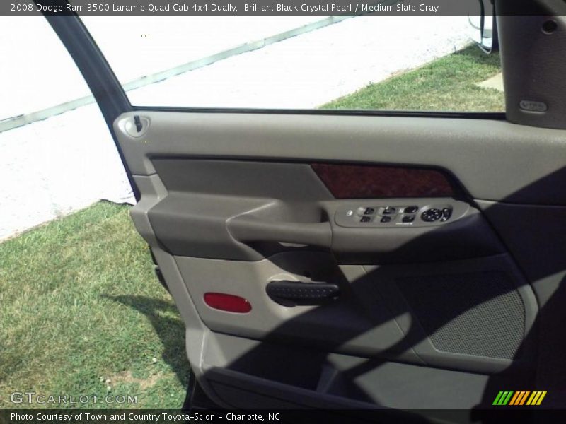 Brilliant Black Crystal Pearl / Medium Slate Gray 2008 Dodge Ram 3500 Laramie Quad Cab 4x4 Dually