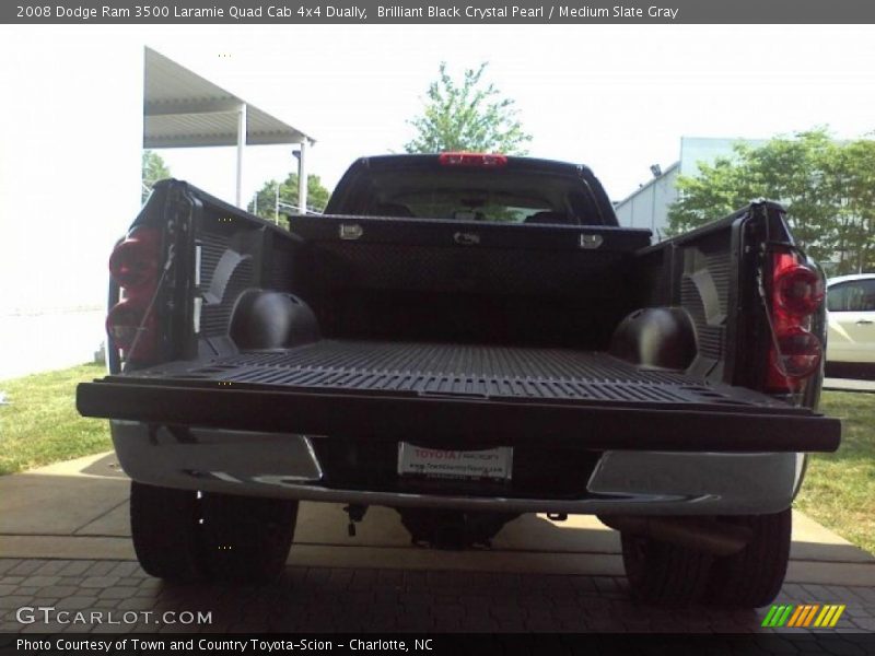 Brilliant Black Crystal Pearl / Medium Slate Gray 2008 Dodge Ram 3500 Laramie Quad Cab 4x4 Dually