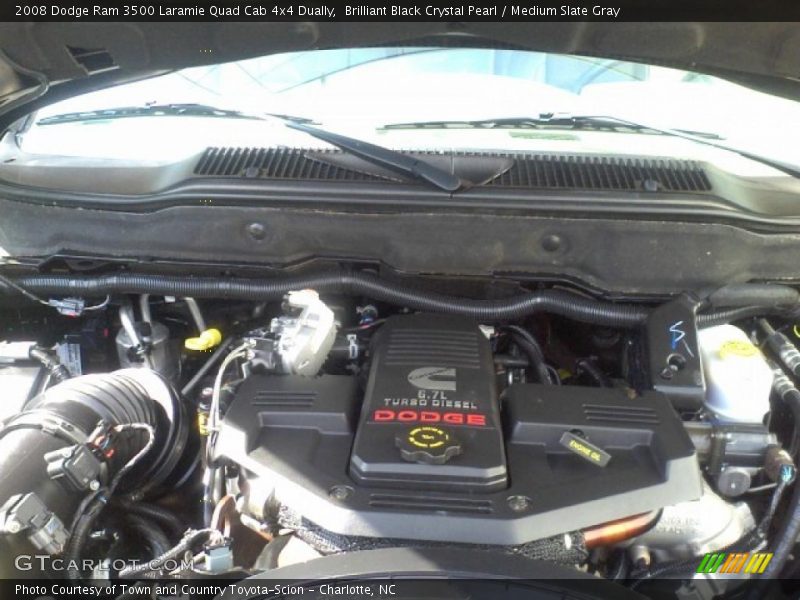 Brilliant Black Crystal Pearl / Medium Slate Gray 2008 Dodge Ram 3500 Laramie Quad Cab 4x4 Dually