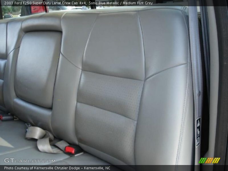 Sonic Blue Metallic / Medium Flint Grey 2003 Ford F250 Super Duty Lariat Crew Cab 4x4