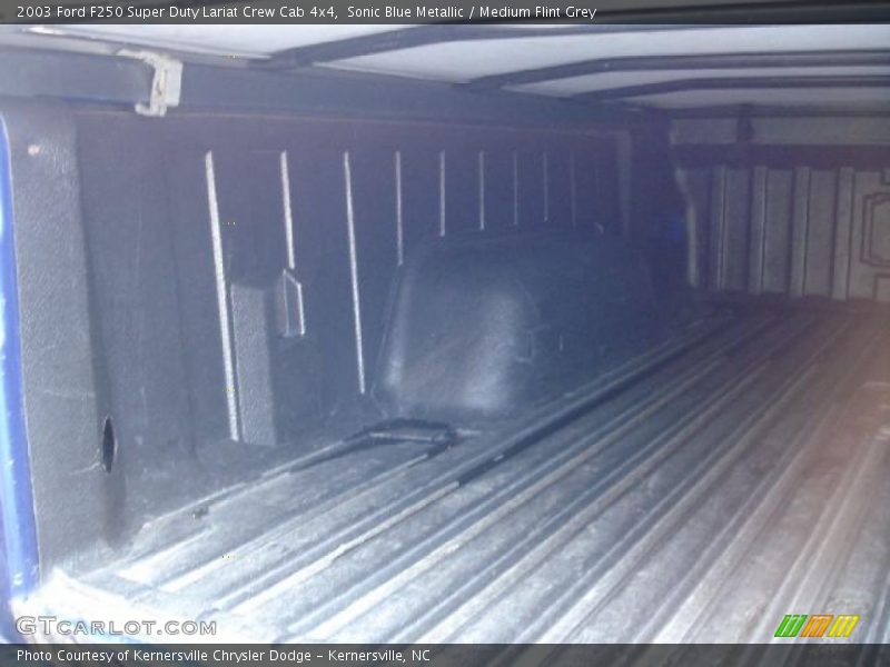 Sonic Blue Metallic / Medium Flint Grey 2003 Ford F250 Super Duty Lariat Crew Cab 4x4