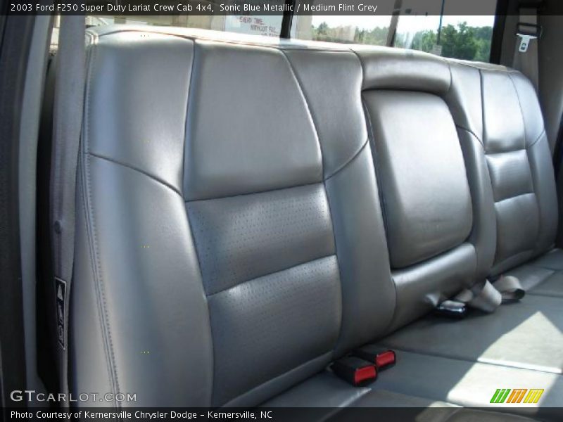 Sonic Blue Metallic / Medium Flint Grey 2003 Ford F250 Super Duty Lariat Crew Cab 4x4
