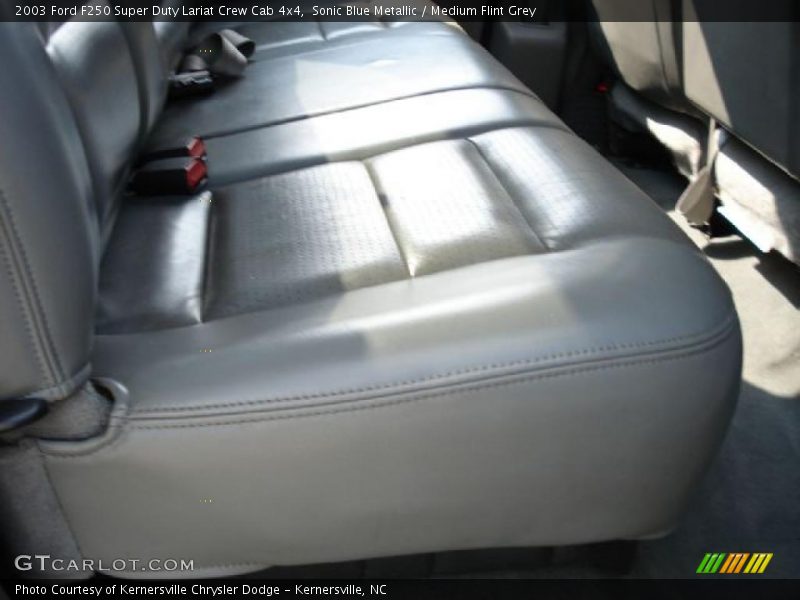 Sonic Blue Metallic / Medium Flint Grey 2003 Ford F250 Super Duty Lariat Crew Cab 4x4