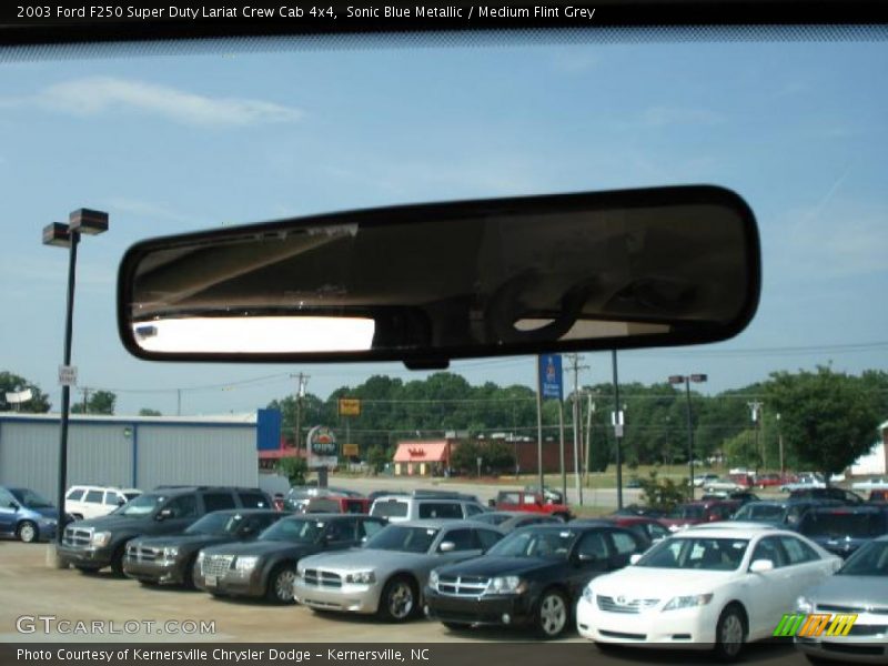 Sonic Blue Metallic / Medium Flint Grey 2003 Ford F250 Super Duty Lariat Crew Cab 4x4