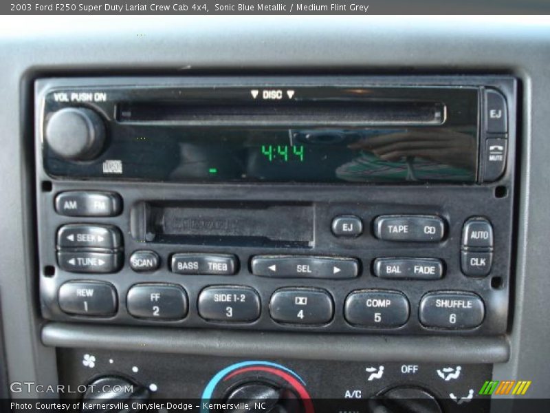 Sonic Blue Metallic / Medium Flint Grey 2003 Ford F250 Super Duty Lariat Crew Cab 4x4