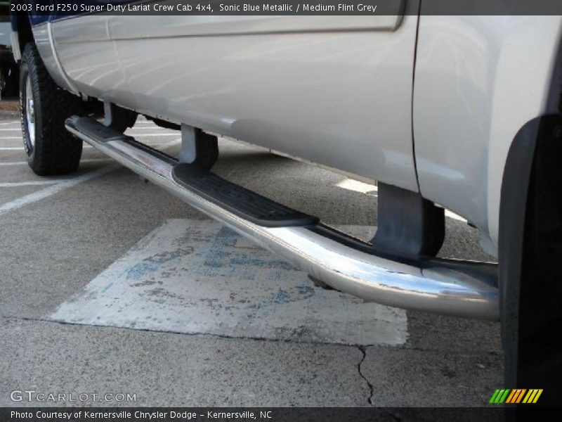 Sonic Blue Metallic / Medium Flint Grey 2003 Ford F250 Super Duty Lariat Crew Cab 4x4