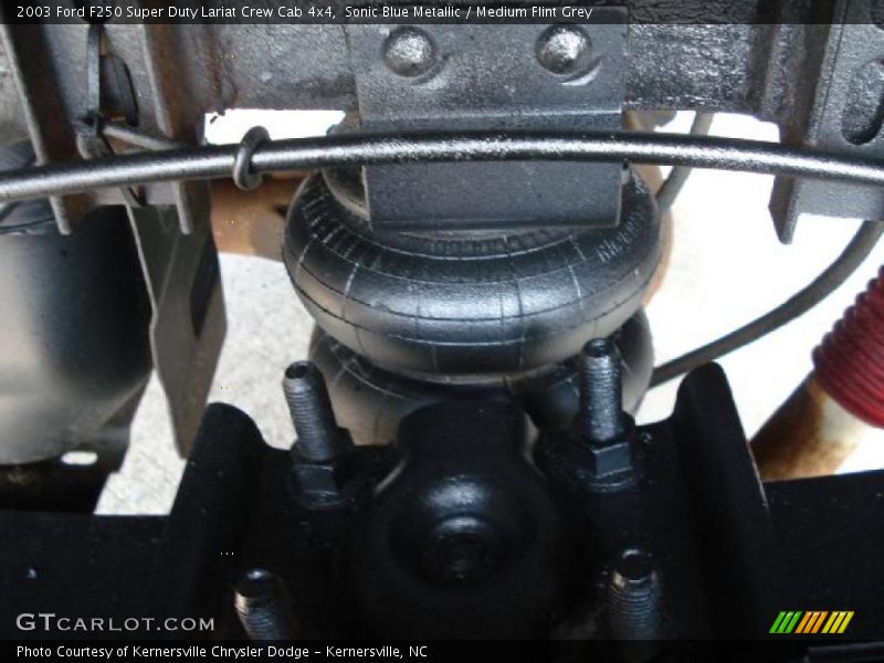 Sonic Blue Metallic / Medium Flint Grey 2003 Ford F250 Super Duty Lariat Crew Cab 4x4
