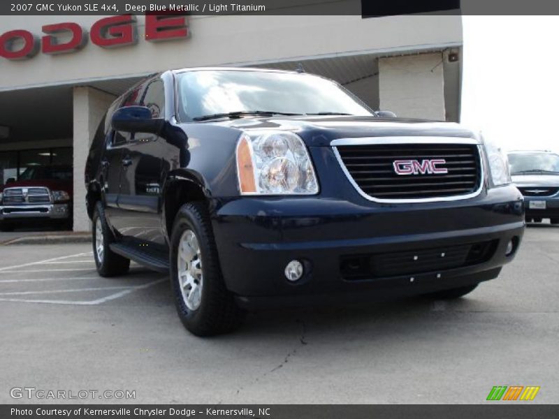 Deep Blue Metallic / Light Titanium 2007 GMC Yukon SLE 4x4