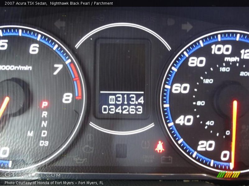 Nighthawk Black Pearl / Parchment 2007 Acura TSX Sedan