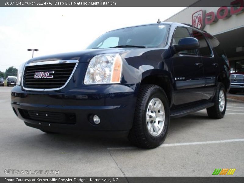 Deep Blue Metallic / Light Titanium 2007 GMC Yukon SLE 4x4