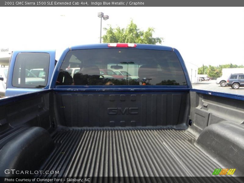 Indigo Blue Metallic / Graphite 2001 GMC Sierra 1500 SLE Extended Cab 4x4