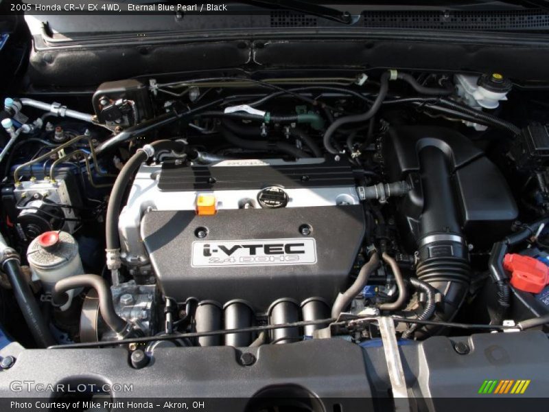 Eternal Blue Pearl / Black 2005 Honda CR-V EX 4WD