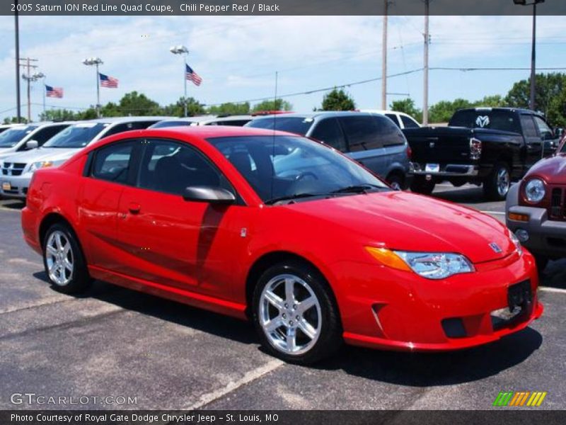 Chili Pepper Red / Black 2005 Saturn ION Red Line Quad Coupe