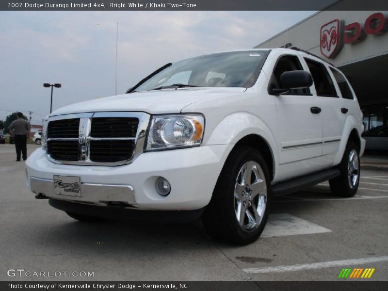 Bright White / Khaki Two-Tone 2007 Dodge Durango Limited 4x4