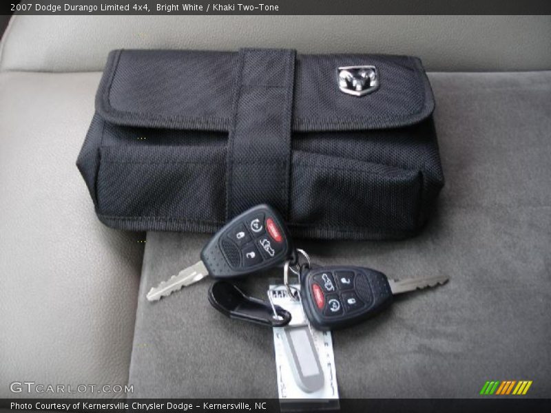 Bright White / Khaki Two-Tone 2007 Dodge Durango Limited 4x4