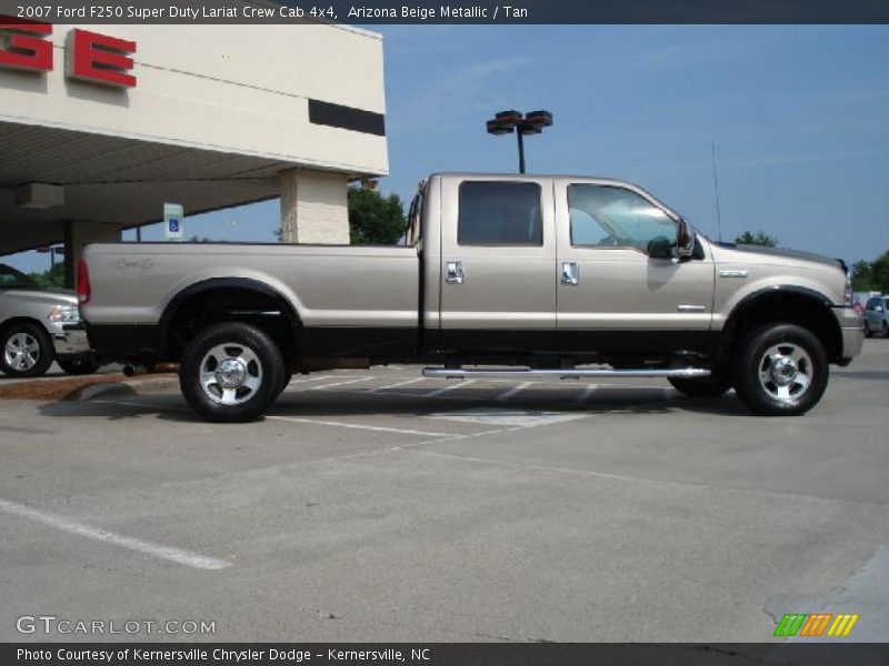Arizona Beige Metallic / Tan 2007 Ford F250 Super Duty Lariat Crew Cab 4x4