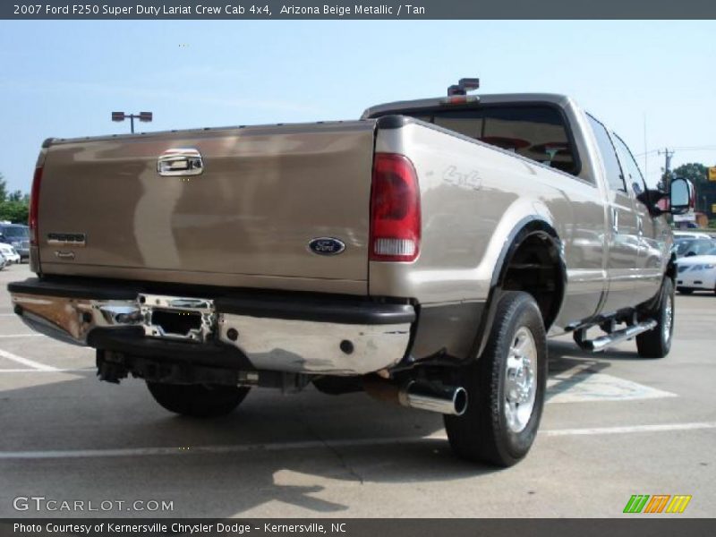 Arizona Beige Metallic / Tan 2007 Ford F250 Super Duty Lariat Crew Cab 4x4