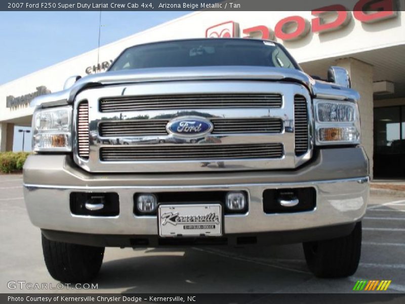 Arizona Beige Metallic / Tan 2007 Ford F250 Super Duty Lariat Crew Cab 4x4