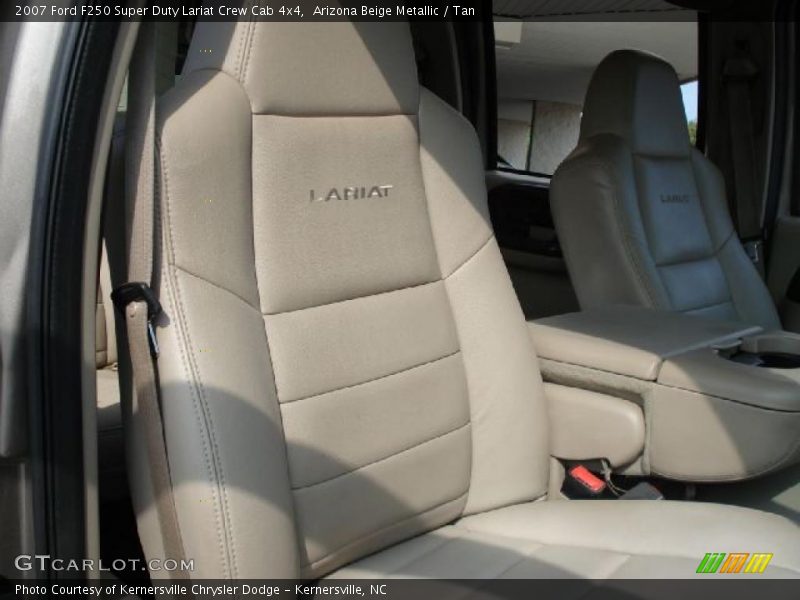 Arizona Beige Metallic / Tan 2007 Ford F250 Super Duty Lariat Crew Cab 4x4