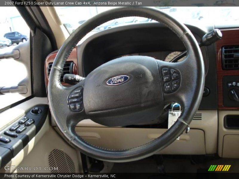 Arizona Beige Metallic / Tan 2007 Ford F250 Super Duty Lariat Crew Cab 4x4