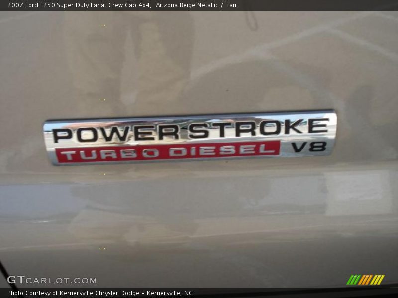Arizona Beige Metallic / Tan 2007 Ford F250 Super Duty Lariat Crew Cab 4x4