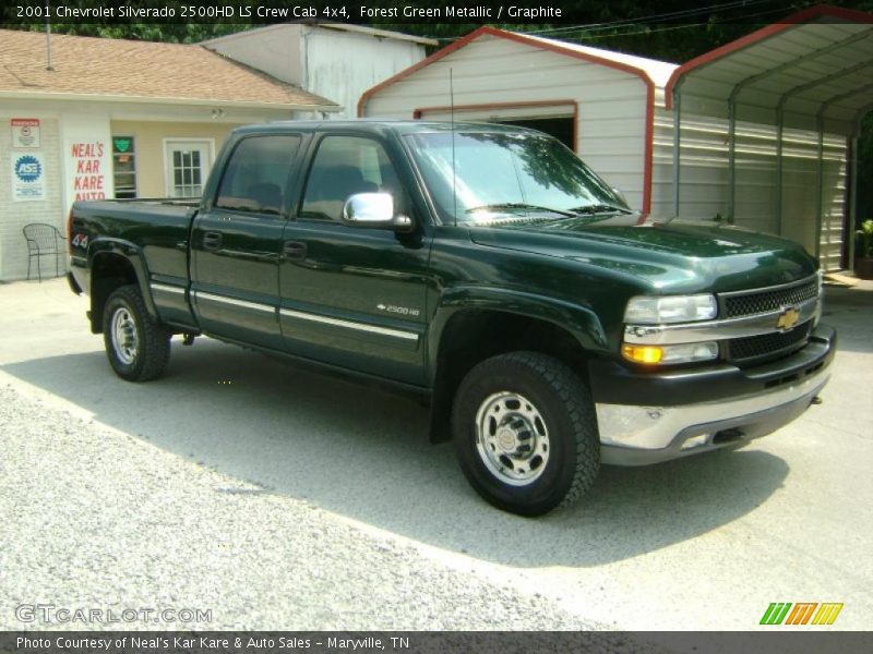 Forest Green Metallic / Graphite 2001 Chevrolet Silverado 2500HD LS Crew Cab 4x4