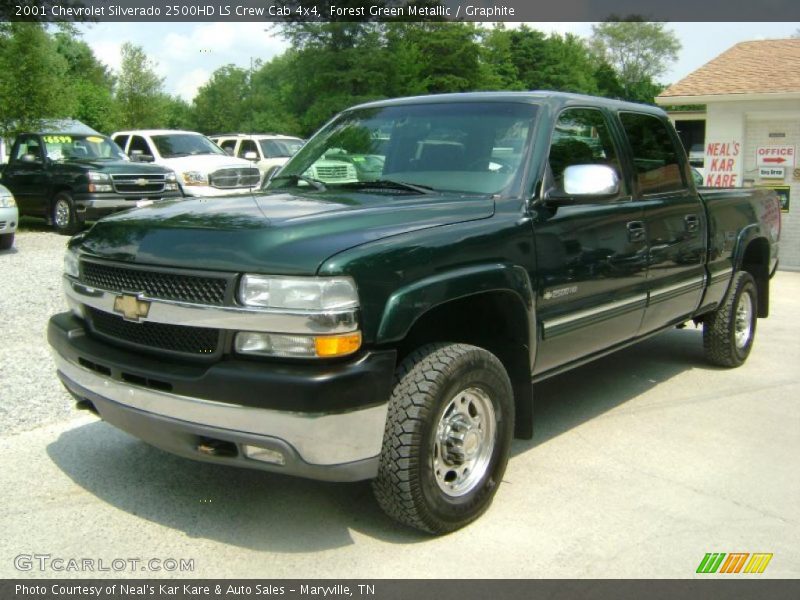 Forest Green Metallic / Graphite 2001 Chevrolet Silverado 2500HD LS Crew Cab 4x4