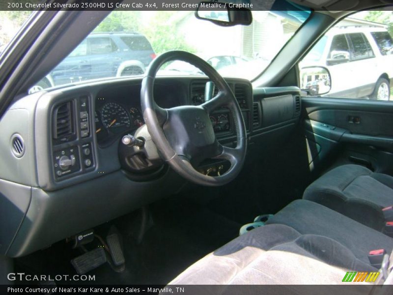 Forest Green Metallic / Graphite 2001 Chevrolet Silverado 2500HD LS Crew Cab 4x4