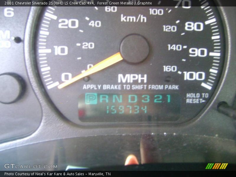 Forest Green Metallic / Graphite 2001 Chevrolet Silverado 2500HD LS Crew Cab 4x4