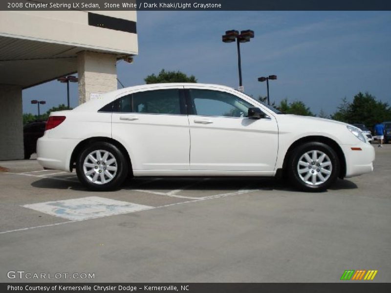 Stone White / Dark Khaki/Light Graystone 2008 Chrysler Sebring LX Sedan