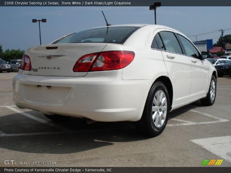 Stone White / Dark Khaki/Light Graystone 2008 Chrysler Sebring LX Sedan