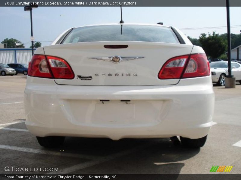 Stone White / Dark Khaki/Light Graystone 2008 Chrysler Sebring LX Sedan