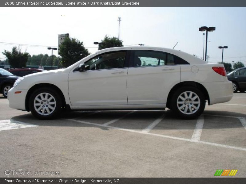 Stone White / Dark Khaki/Light Graystone 2008 Chrysler Sebring LX Sedan