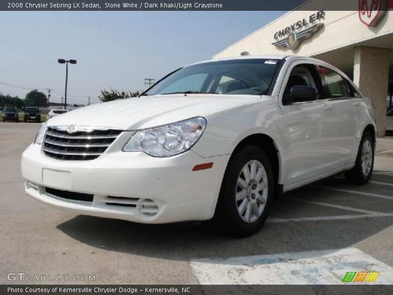 Stone White / Dark Khaki/Light Graystone 2008 Chrysler Sebring LX Sedan