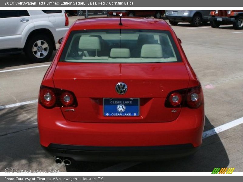 Salsa Red / Cornsilk Beige 2010 Volkswagen Jetta Limited Edition Sedan