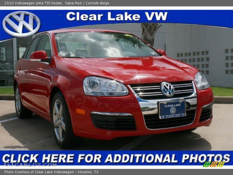 Salsa Red / Cornsilk Beige 2010 Volkswagen Jetta TDI Sedan