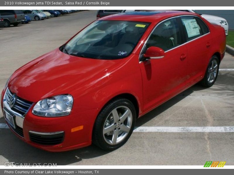 Salsa Red / Cornsilk Beige 2010 Volkswagen Jetta TDI Sedan