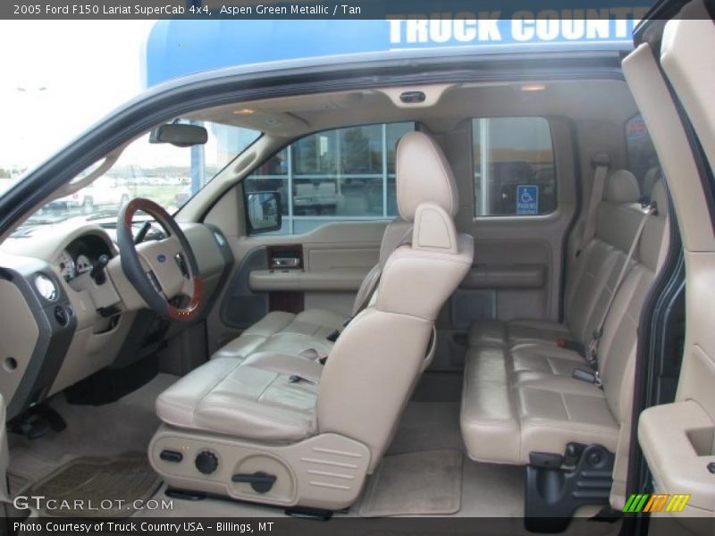 Aspen Green Metallic / Tan 2005 Ford F150 Lariat SuperCab 4x4