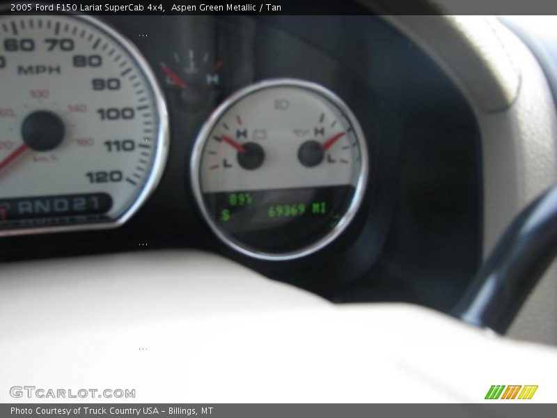 Aspen Green Metallic / Tan 2005 Ford F150 Lariat SuperCab 4x4