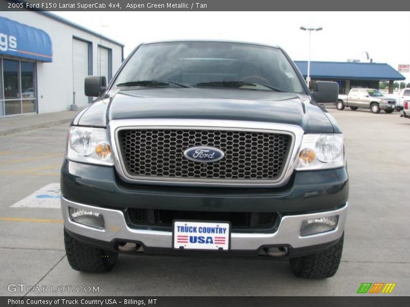 Aspen Green Metallic / Tan 2005 Ford F150 Lariat SuperCab 4x4