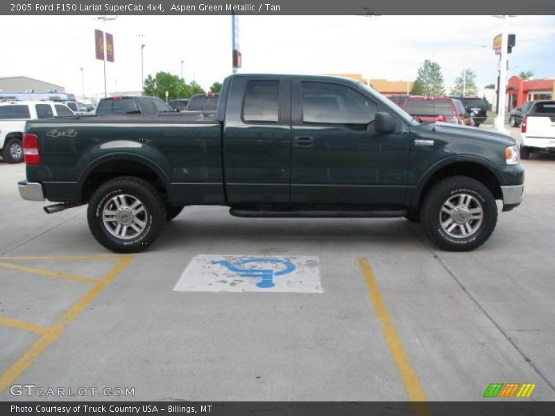 Aspen Green Metallic / Tan 2005 Ford F150 Lariat SuperCab 4x4
