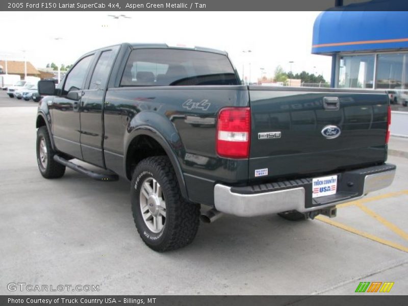Aspen Green Metallic / Tan 2005 Ford F150 Lariat SuperCab 4x4