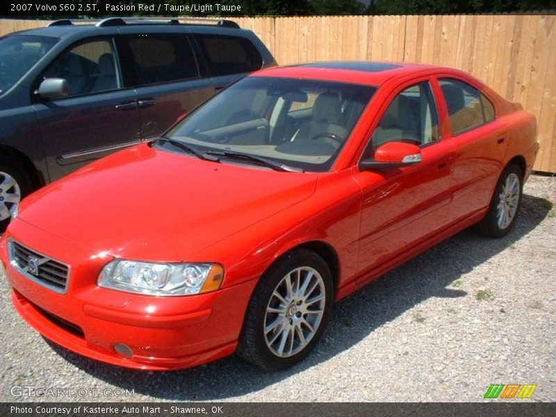 Passion Red / Taupe/Light Taupe 2007 Volvo S60 2.5T