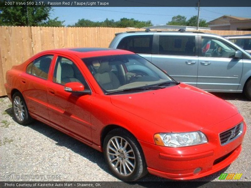 Passion Red / Taupe/Light Taupe 2007 Volvo S60 2.5T