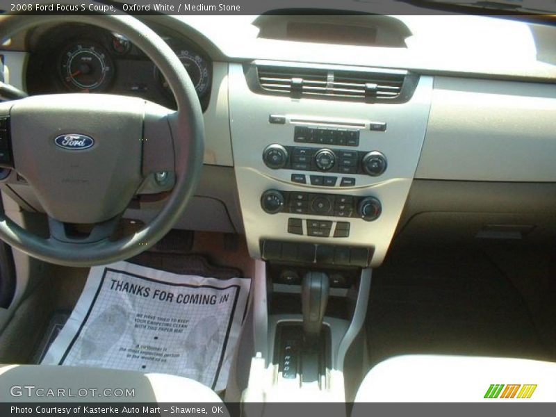 Oxford White / Medium Stone 2008 Ford Focus S Coupe