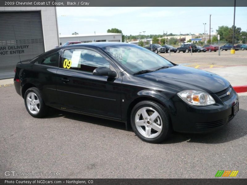 Black / Gray 2009 Chevrolet Cobalt LT Coupe